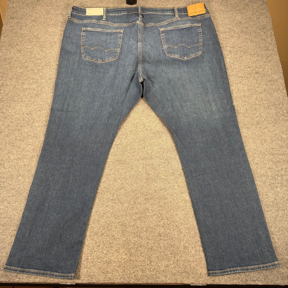 American Eagle Mens Airflex+ Athletic Skinny Jeans Storm Dark 48x32 NWT #4122 - Picture 3 of 12
